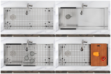 Royal Sink Workstation Series - Premium Stainless Steel Kitchen Sink, Integrated Cutting Board, Drying Rack & Accessories for Ultimate Kitchen Efficiency