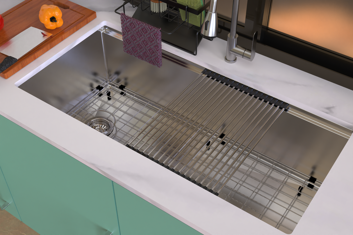 Royal Sink Workstation Series - Premium Stainless Steel Kitchen Sink, Integrated Cutting Board, Drying Rack & Accessories for Ultimate Kitchen Efficiency