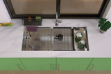 Royal Sink Workstation Series - Premium Stainless Steel Kitchen Sink, Integrated Cutting Board, Drying Rack & Accessories for Ultimate Kitchen Efficiency