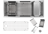 Royal Sink Workstation Series - Premium Stainless Steel Kitchen Sink, Integrated Cutting Board, Drying Rack & Accessories for Ultimate Kitchen Efficiency