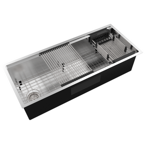 Royal Sink Workstation Series - Premium Stainless Steel Kitchen Sink, Integrated Cutting Board, Drying Rack & Accessories for