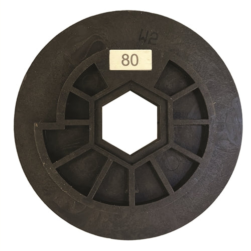 Tenax 5 Auto Edge Inline Polishing Wheel  Snail Lock Connection - side view