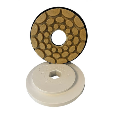 Tenax 5 Auto Edge Inline Polishing Wheel  Hook and Loop Connection - side view