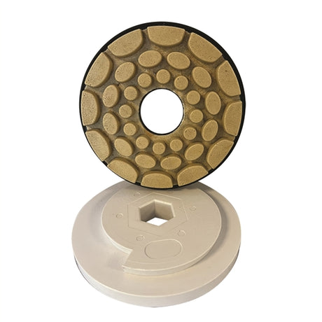 Tenax 5 Auto Edge Inline Polishing Wheel  Hook and Loop Connection - dimensions