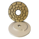 Tenax 6 Auto Edge Inline Polishing Wheel  Hook and Loop Connection - close-up detail