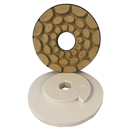 Tenax 6 Auto Edge Inline Polishing Wheel  Hook and Loop Connection - dimensions
