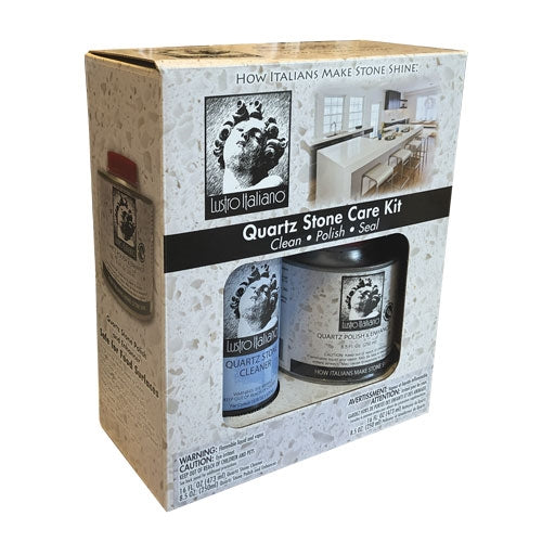 Tenax Lustro Italiano Quartz Stone Care Kit - close-up detail
