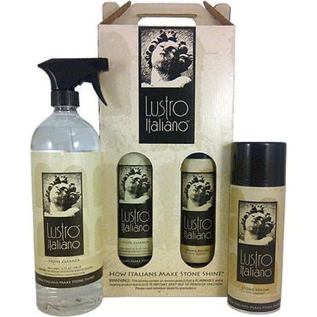 Tenax Lustro Italiano Stone Care Kit  Professional Stone Care - side view