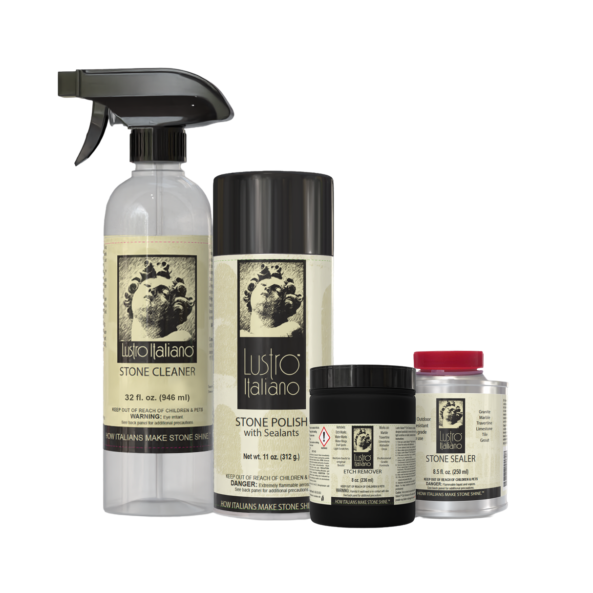 Lustro Italiano Professional Marble Etch Remover Kit