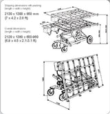 Achilli SC500 LC Tilting Slab Transport Cart. 77 x 48 Table. 1102 lb Weight Capacity - in use