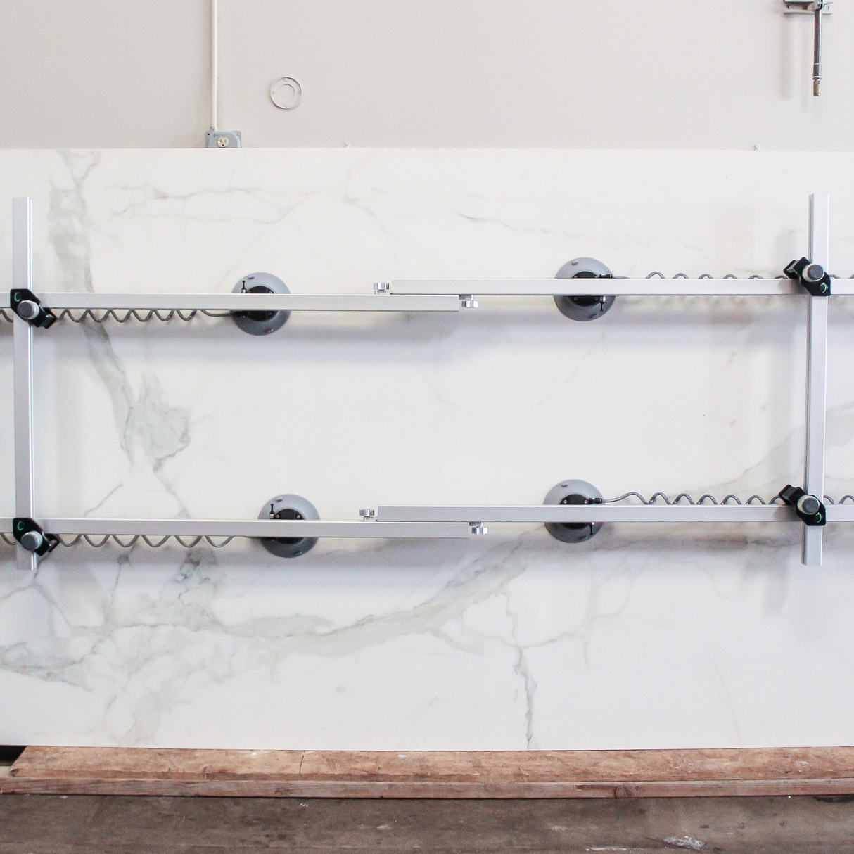 Omni Cubed S3 Slim Slab Saver 2-Rail  Thin Material Reinforcement System - close-up detail