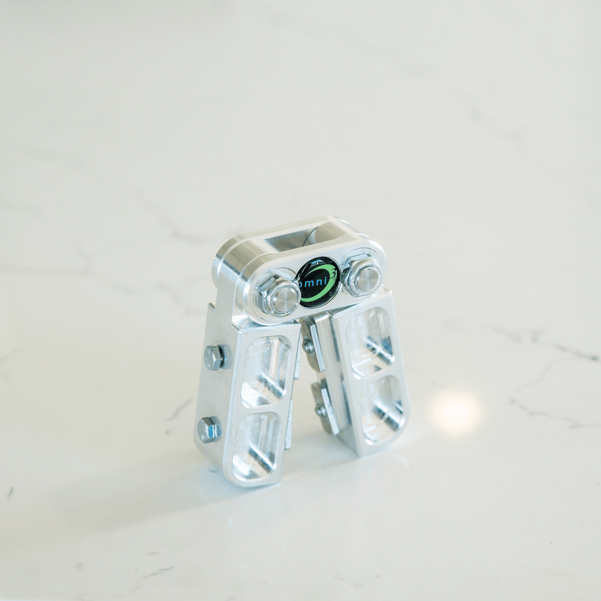 Omni Cubed Sink Hole Saver Angle Bracket  Multi-Angle Rail Connector - side view