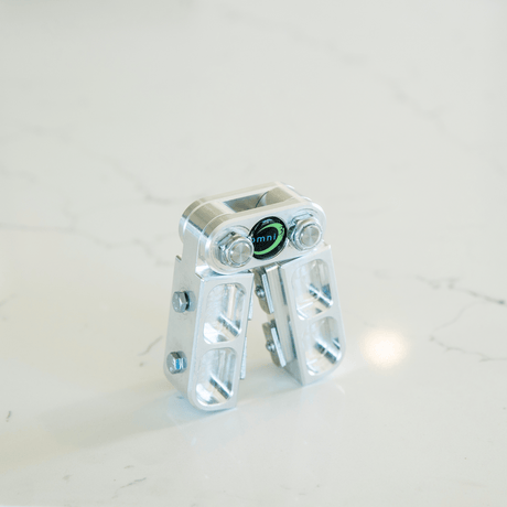 Omni Cubed Sink Hole Saver Angle Bracket  Multi-Angle Rail Connector - side view