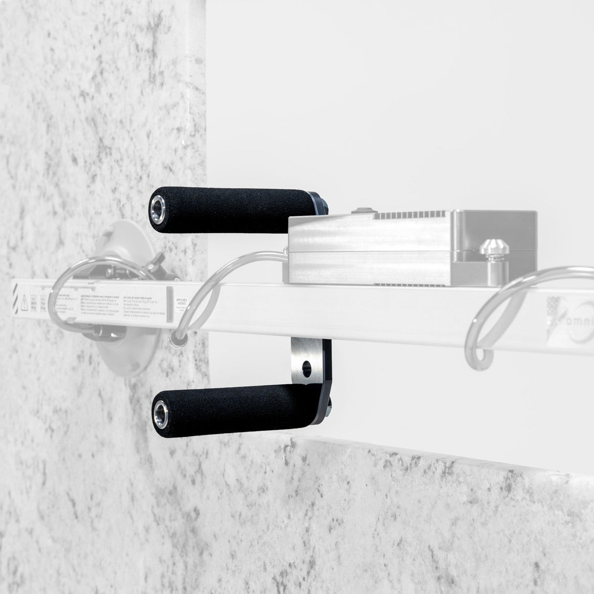 Omni Cubed Vertical Lifting Handle  Foam Grip Rail Handle for Panel Installation