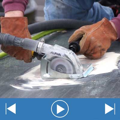 Alpha Air/Exhaust Hose Adapter for Stone Grinding Tools