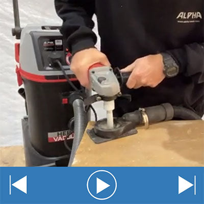 HEPA Wet/Dry Vacuum Safely Extracts Harmful Dust Directly from the Tool