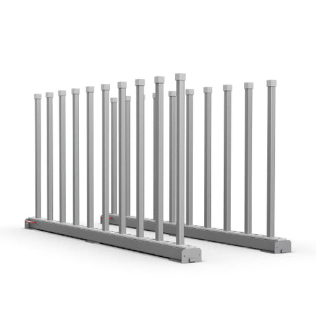 Pole For Rhino Slab Rack With Black Rubber — Shown installed on Abaco Rhino Slab Rack (rubber-lined poles)