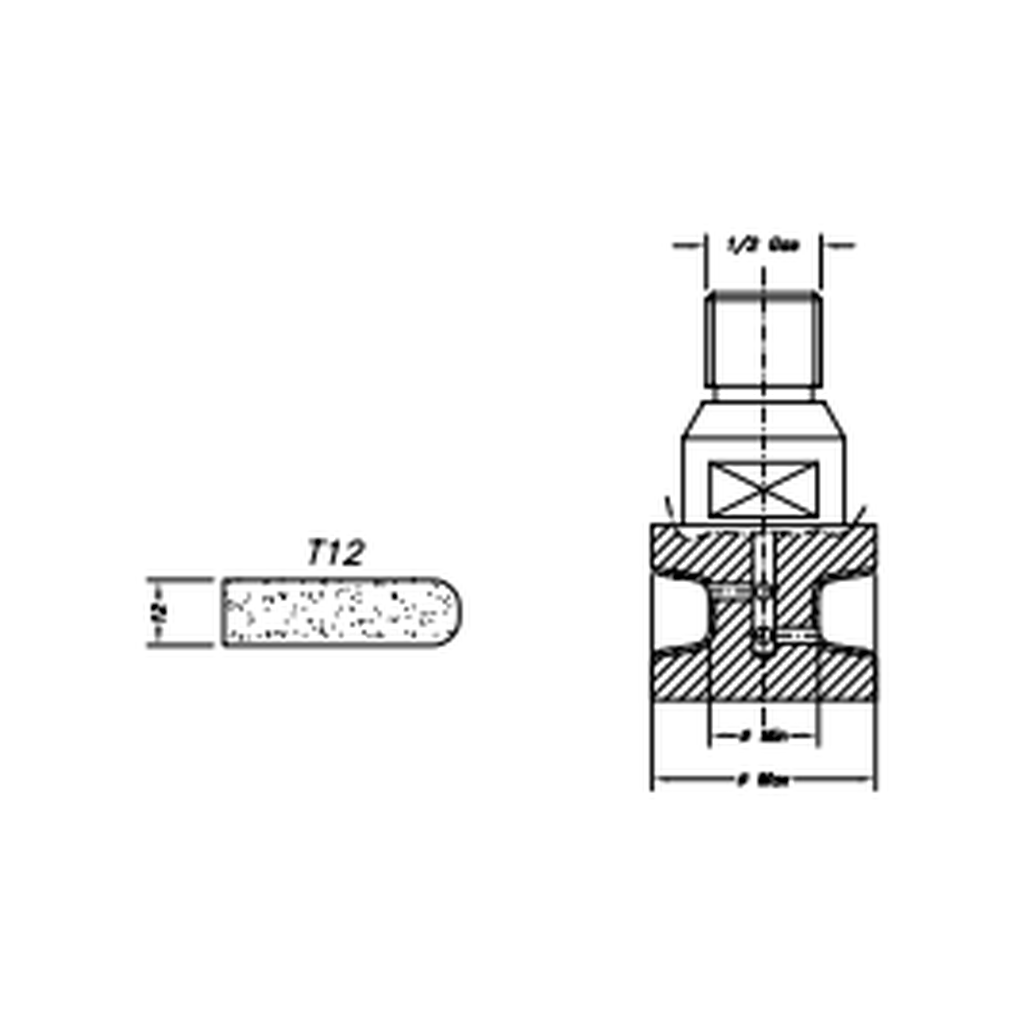 Marmo Elettromeccanica T12 r5 Flat Bevel - 12mm Diamond Profiling Wheel - Line 20 CNC 1/2 Gas Sinkhole