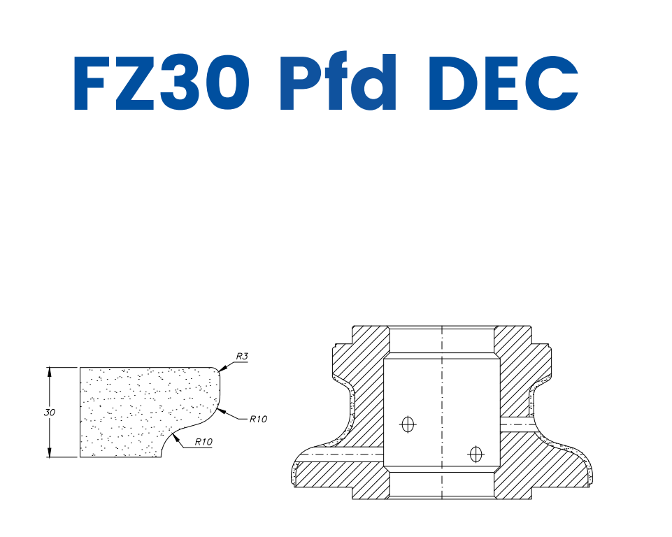 FZ30 PFD DEC (30mm Closed Ogee Flat - Line 60 (Bore 35))
