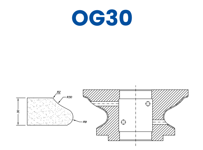 OG30(30mm Roman Ogee - Line 60 (Bore 35)) – Dynamic Stone Tools