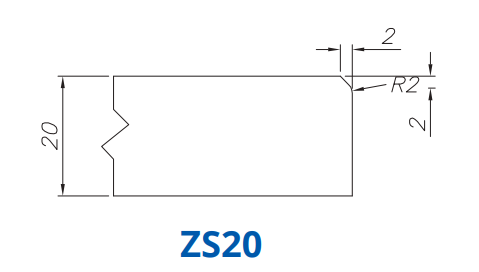 ZS20(20mm Single Chamfer - Router Bits)