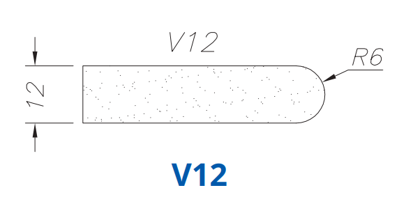V12(FD12mm Full Bullnose - Router Bits)