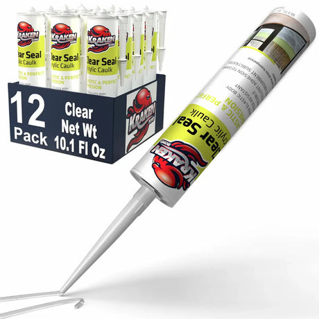 Kraken Bond Clear Seal Acrylic Caulk - Clear