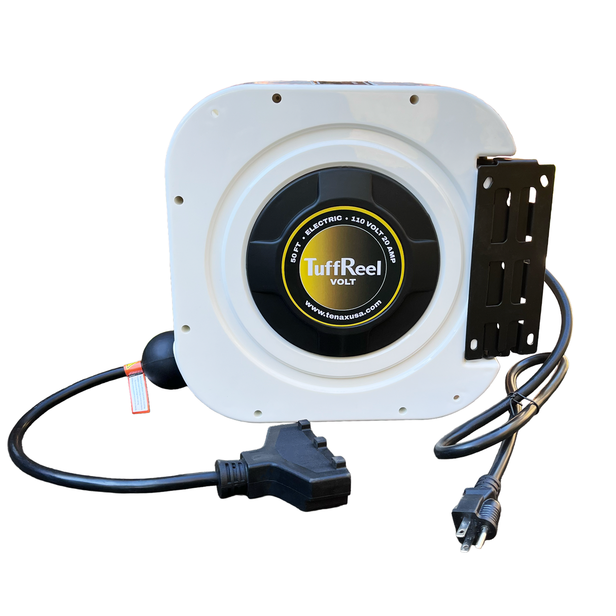 Tenax TuffReel Volt 50 FT Retractable Electric Cord Reel for Stone Fabrication Shops