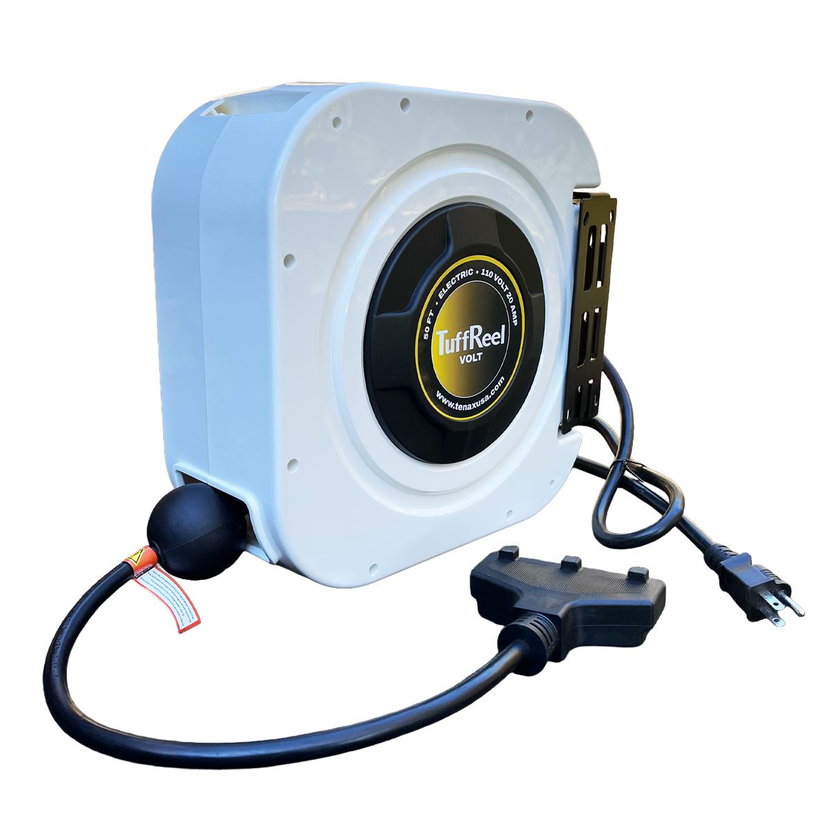 Tenax TuffReel Volt 50 FT Retractable Electric Cord Reel for Stone Fabrication Shops