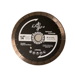 Kratos Patterned Silent Bridge Saw Blades with 25mm Segments - Dynamic Stone Tools