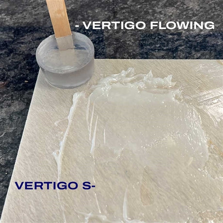 Tenax Vertigo Water Clear Flowing Vinyl Ester - in use