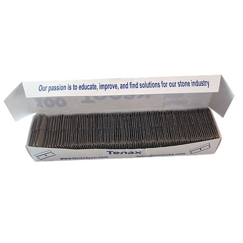 Tenax Razor Blades Box of 100 for Stone Fabrication - in use