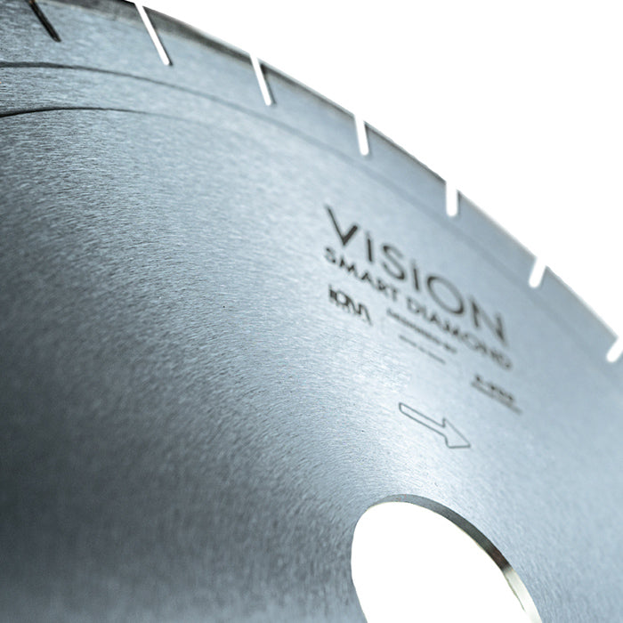 Vision IDM 16" (400mm) TOP KUT Slim Blade - Silent Core Bridge Saw Blade for Porcelain, Dekton and Quartzite