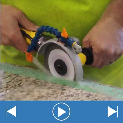 Wet Blade Cutting Kit 5" 110V Converts A Dry Grinder for Wet Cutting
