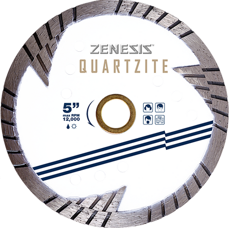 Zenesis Quartzite Diamond Blade Wet Dry for Stone Cutting 5 to 6 Inch