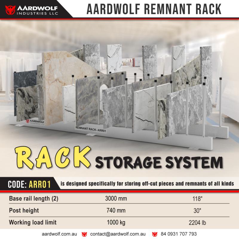 Aardwolf ARR01 Aardwolf Remnant Rack - 118" (3m) Long with 15 Open Holes per Side for the Poles, 30" (740 mm) High