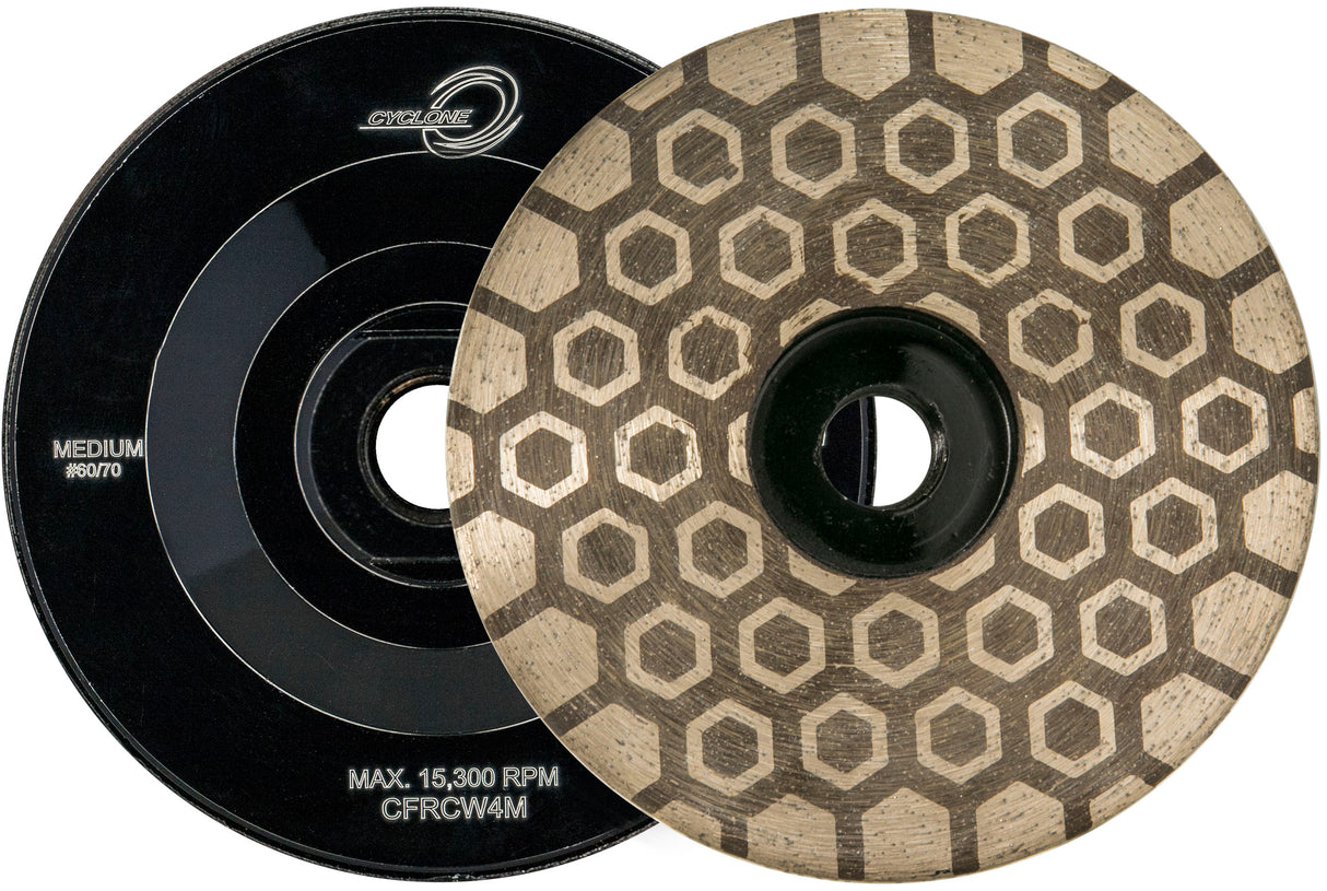 Cyclone 4" Resin Cup Wheel With Aluminum Backer