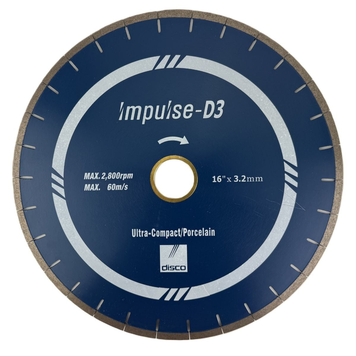 Impulse D3 16" Bridge Saw Blade - Ultra-Compact / Porcelain / Dekton