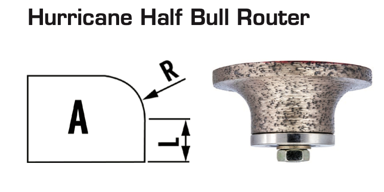 HURRICANE HALF BULLNOSE ROUTER BIT (SHAPE A)