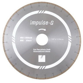 Impulse-G 16" Bridge Saw Blade for Porcelain Slab and Crystallized Glass - Dynamic Stone Tools