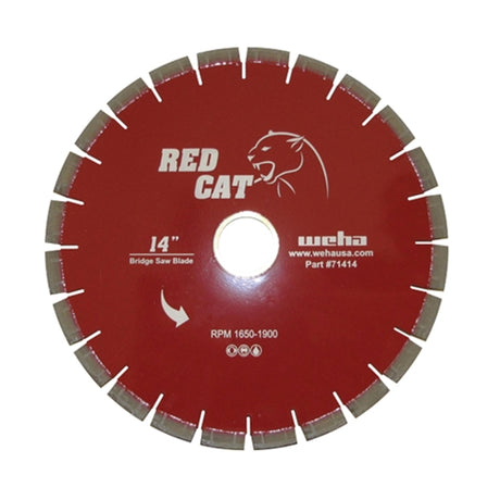 Weha USA Red Cat Diamond Bridge Saw Blade for Granite, Quartz, Quartzite, Marble