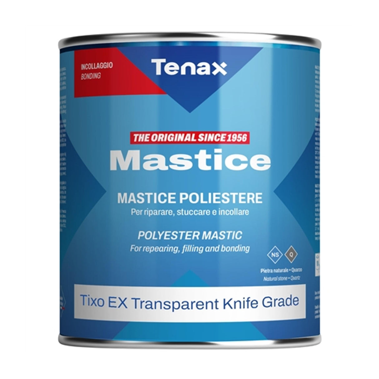 Tenax Tixo EX 1qt. Knife Grade Transparent Adhesive for Granite, Marble, & Quartz  Fast Curing, Strong Bond, High Gloss Finish