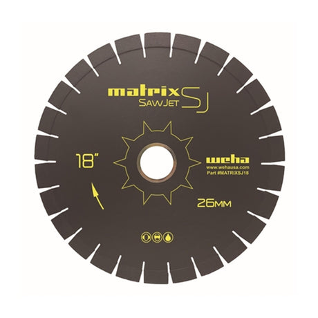 Weha USA Matrix SJ SawJet Bridge Saw Blade with 20mm Arbor for Quartz, Quartzite, Granite and Marble