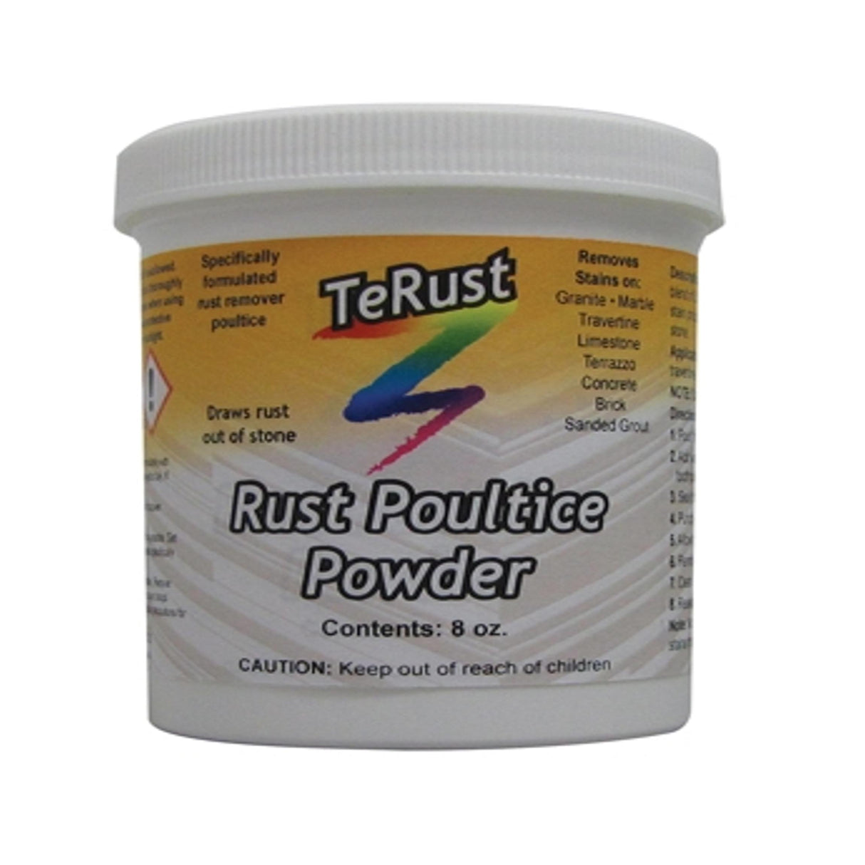 Tenax TeRust 8 oz. Rust Stain Remover Poultice Powder for Granite, Marble, & Natural Stone