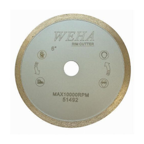 Weha USA Continuous Rim Diamond Blade for Natural Stone, Ceramic Tile and Porcelain Tile