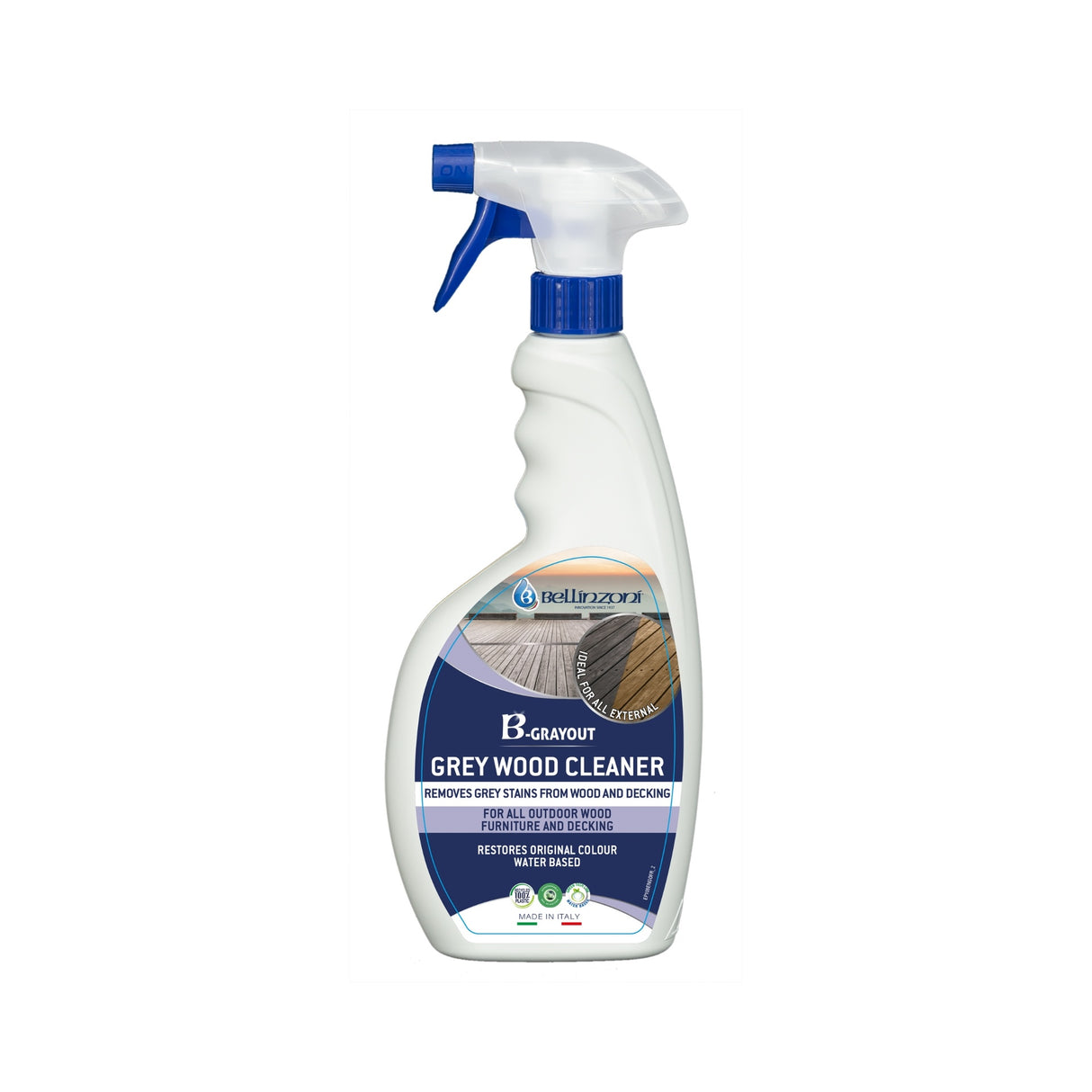 Bellinzoni B-Grayout Grey Stain Remover for Wood Surfaces 750 mL