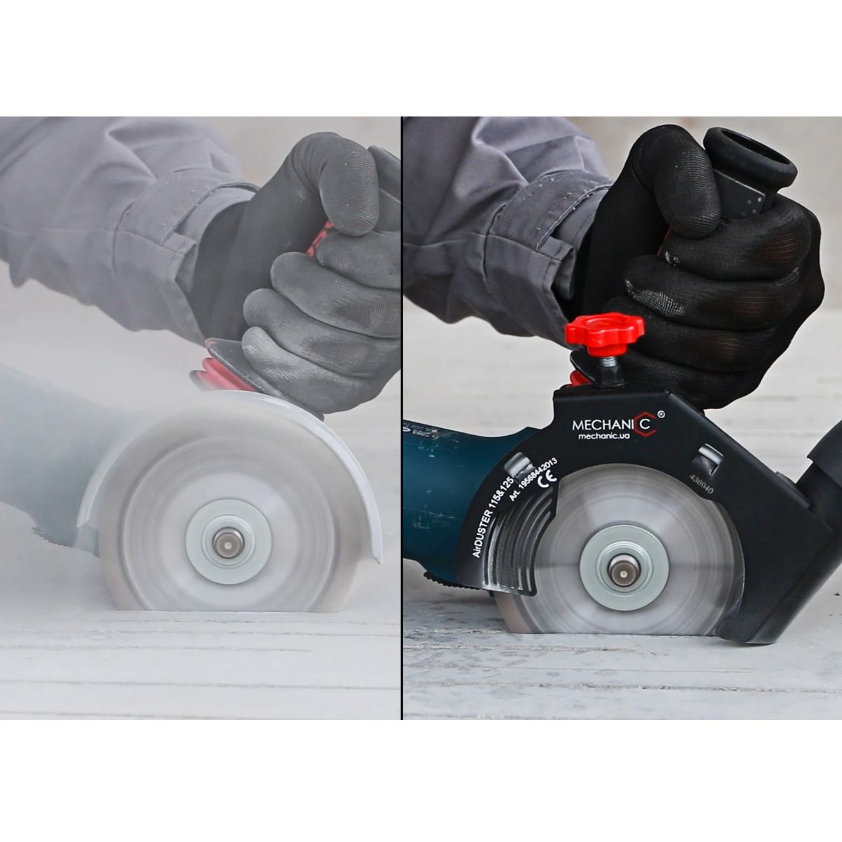 AirDUSTER Angle Grinder Cutting Guard with Dust Removal – 5", 7", 9" Sizes