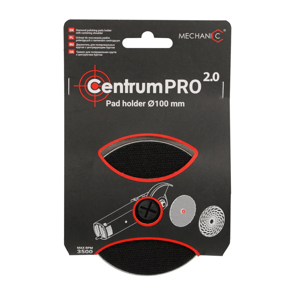 Centrum PRO 2.0 Pad Holder 4" – Aluminum Polishing Pad Holder for Angle Grinder