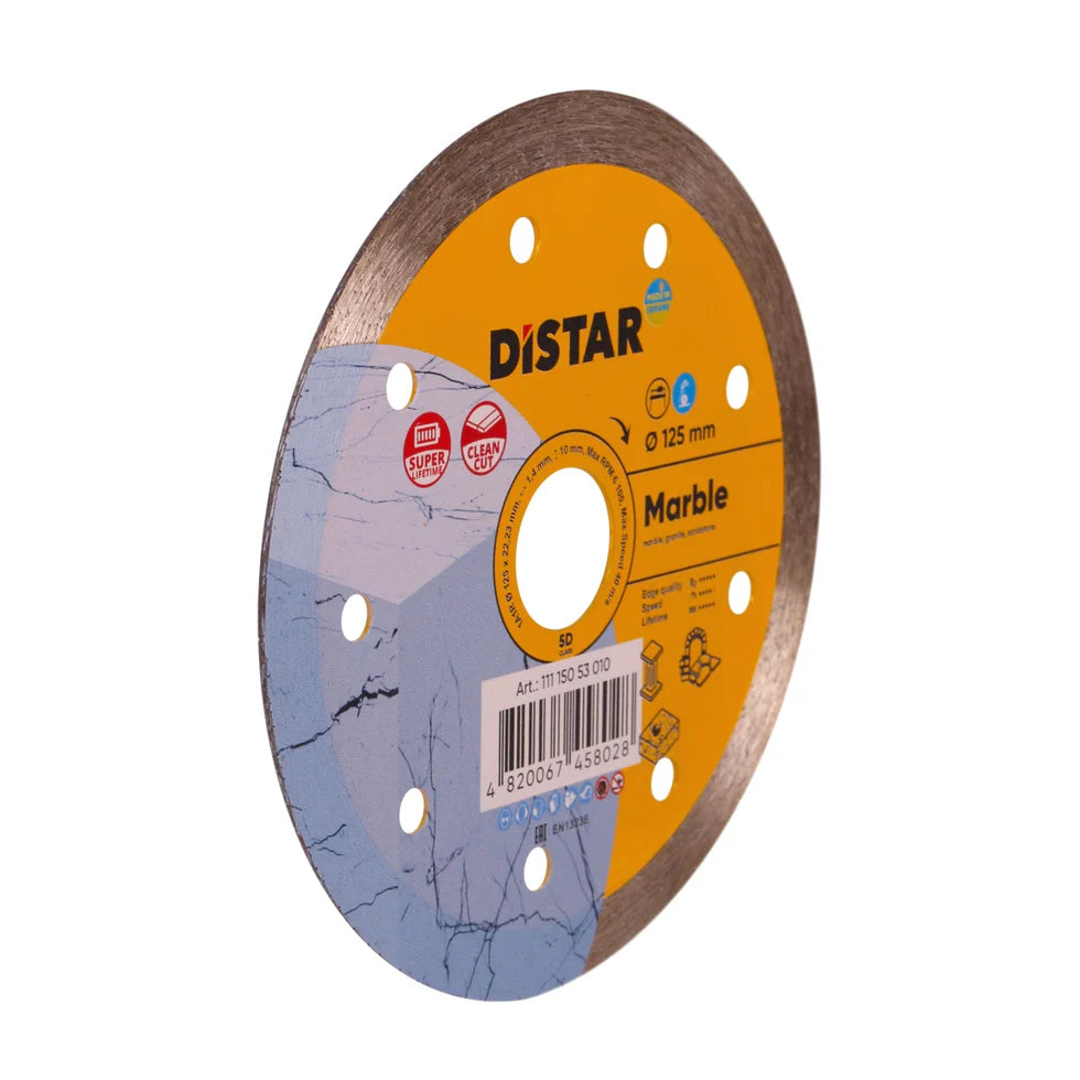 DiStar Marble Diamond Blade 4.5"–16" – Smooth Wet Cutting for Marble & Granite
