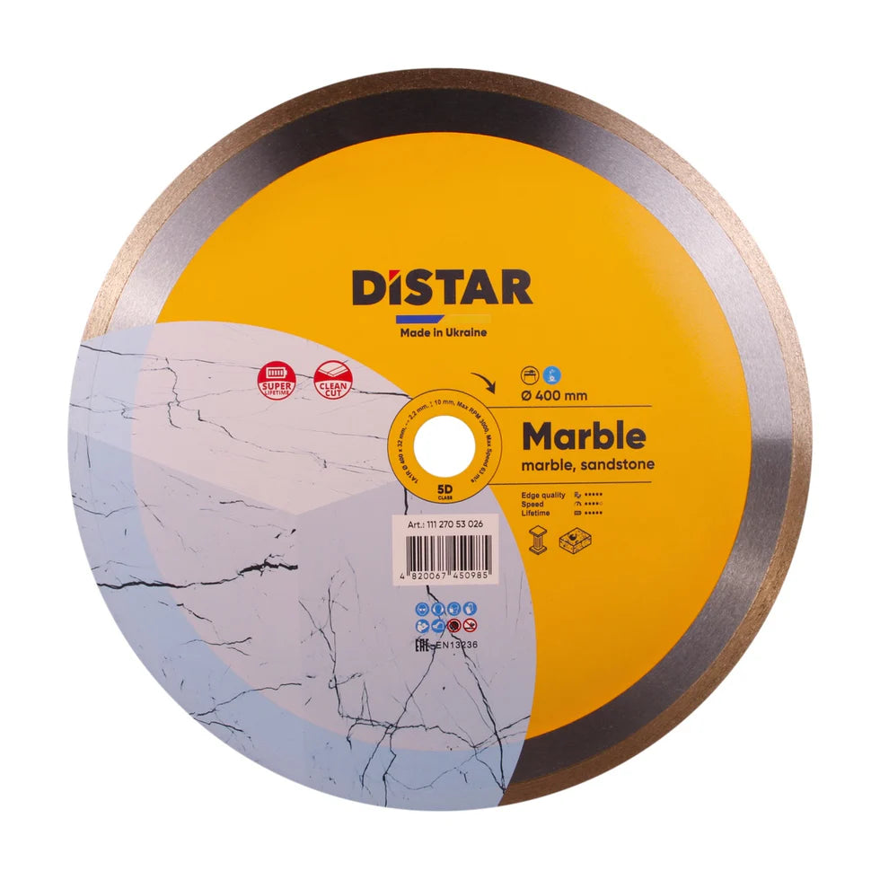 DiStar Marble Diamond Blade 4.5"–16" – Smooth Wet Cutting for Marble & Granite